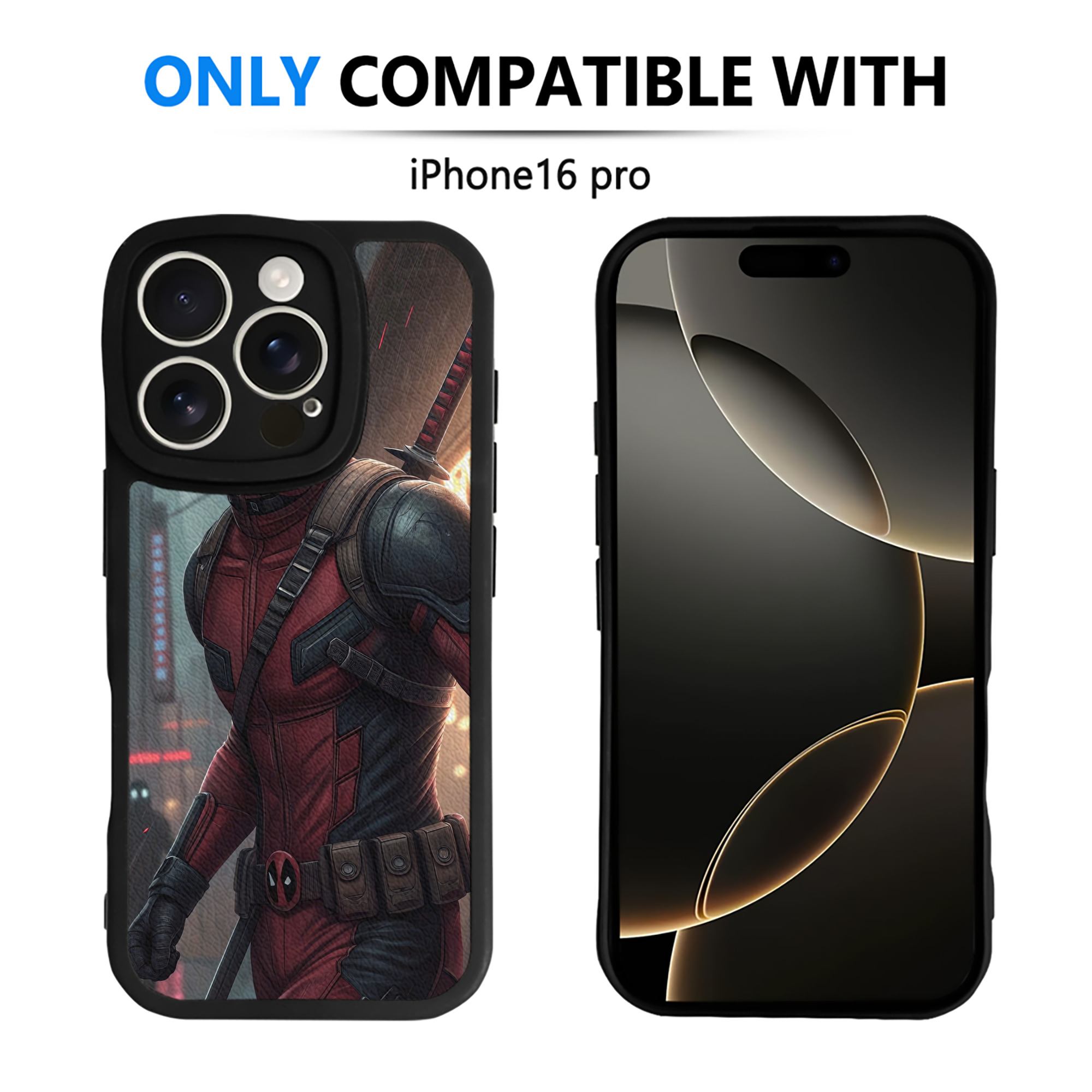 （画像用） Deadpool デッドプール 【iPhone 16シリーズ対応】シリコンスマホケース（レザー調） 材質：シリコン